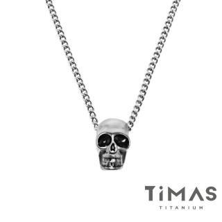 【leger日本羽鈦】骷髏頭 純鈦項鍊-45公分(D)