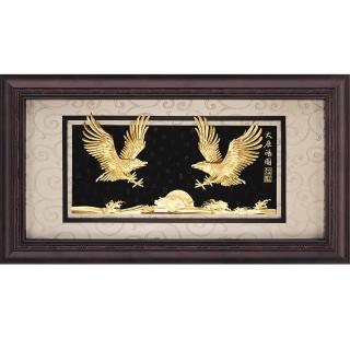 【開運陶源】純金*盛景系列*老鷹大展鴻圖...133x69cm