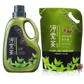 【淨覺茶】茶籽洗衣素2.3kg+補充包1.8kg(2.3kgx1+1.8kgx12)