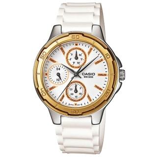 【CASIO】躍動青春休閒運動腕錶(白金)