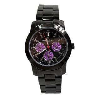 【范倫鐵諾 ̇古柏】范倫鐵諾真三眼設計手錶 時尚藍寶石鏡面