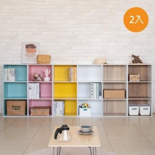 【奧古德】DIY三格收納櫃/書櫃二入(六色可選)