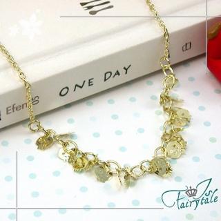 【伊飾童話】迷你骷髏＊多墬片串金項鍊