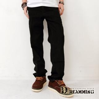 【Dreamming】厚磅斜口袋小直筒牛仔工作褲