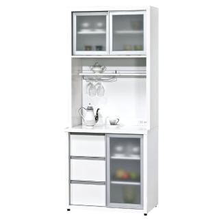 【顛覆設計】晶晶2.7尺高餐櫃(兩色可選)