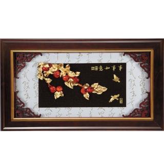 【開運陶源】*風水有關係電視節目老師推薦*金箔畫 黃金畫純金*精緻系列*(事事如意)