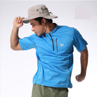 【PUSH!】速乾拉鍊立領短T恤 (男款)