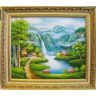 【開運陶源】開運化煞*風水有關係電視節目老師推薦*(大*山水畫*山水圖106x89cm)