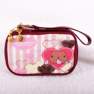 【Kapibarasan 】水豚君愛心印花方行隨身包
