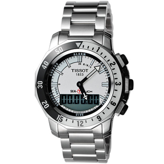 【TISSOT】SEA-TOUCH 觸控多功能潛水錶-白(T0264201103100)