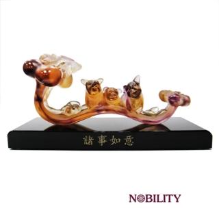 【三卡寶精品】諸事如意手工脫臘琉璃(擺飾/擺件)
