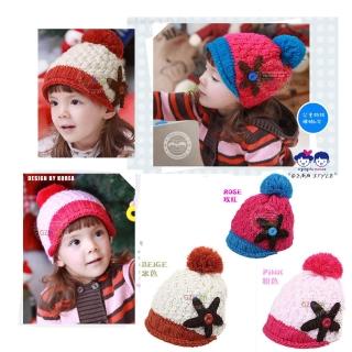 【韓版】-五角海星保暖毛線帽