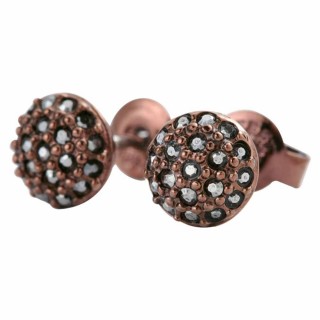 【DKNY】微愛訊息耳環-咖啡金