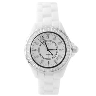 【Valentino范倫鐵諾】藍寶石鏡片名媛方晶鋯石點綴外框全精密陶瓷手錶(玖飾時尚NE531)