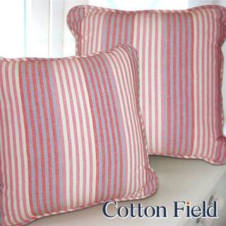 【棉花田】粉漾純棉小抱枕-條紋(2件組)