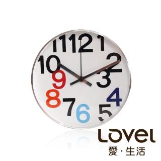 【LOVEL】時尚簡約風格鋁框壁鐘/掛鐘20cm(個性數字B)