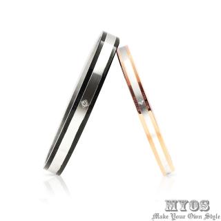 【MYOS】真愛_316L西德鋼情侶手環(黑玫款)