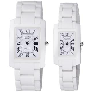 【Vaness】經典透亮時刻陶瓷腕錶(四款對錶選擇)