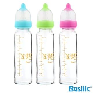 【貝喜力克】防脹氣晶鑽玻璃奶瓶240ml(無鉛玻璃)