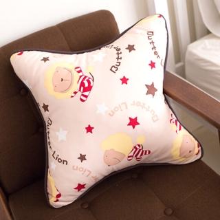 【奶油獅】正版授權 台灣製造-搖滾星星可拆洗方型抱枕(米色)