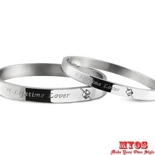 【MYOS】真愛不渝_316L西德鋼情侶手環(銀色款)