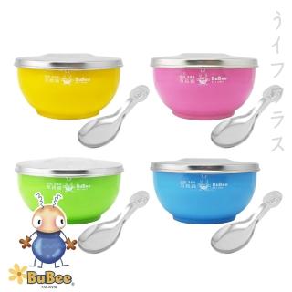 【臺灣製】香醇不銹鋼雙層隔熱碗-不銹鋼蓋-4組入