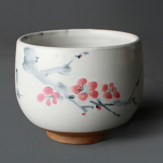 【MU LIFE 生活工藝品】梅花古典茶碗(純手工製作)