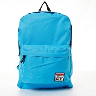 【VISION STREET WEAR】潮牌時尚多色運動休閒雙肩後背包(水藍 VB2032L)