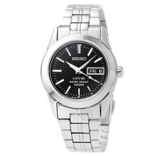 【SEIKO】精工藍寶石水晶玻璃時尚女錶-黑(SXA099P1)