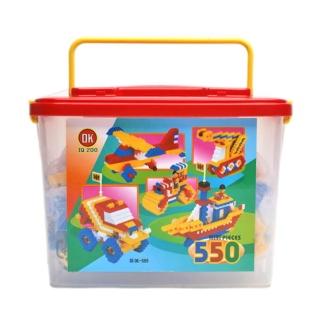 【OK積木】OK我高積木／OK585 基本顆粒積木／550片裝(附收納桶)