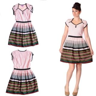 【朵壹服飾】甜美心型線條洋裝(紅色)