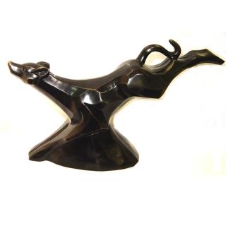 【雕塑藝術大師 羅廣維】開運陶源 銅雕禮品 捷豹~一路領先(迎/贏向未來)