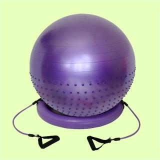 【Sport-gym】70cm半棵顆粒半平面韻律生產球組-含底座圈圈 彈力繩