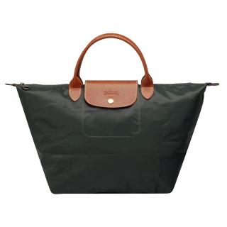 【LONGCHAMP】新色上市短把尼龍水餃包(中-槍銅色1623089-300)