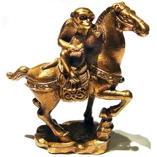 【開運陶源】 招財開運銅雕-迷你隨身攜帶(馬上封侯/馬上封猴)