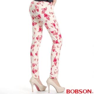 【BOBSON】女款彩色強彈力緊身褲(果綠8087-40)