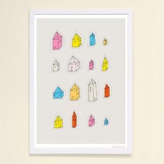 【摩達客】西班牙知名插畫家Judy Kaufmann藝術創作海報掛畫裝飾畫-透明屋(附簽名 含木框)
