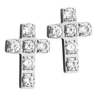 【ROYAL DAMON 羅亞戴蒙】十字信仰 耳環 鑽(KE061)