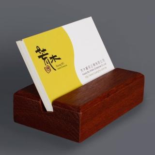 【MU LIFE 荒木雕塑藝品】極簡風原木名片架