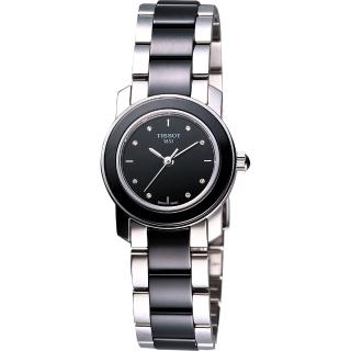 【TISSOT】T-Cera 陶瓷系列真鑽腕錶-黑(T0642102205600)
