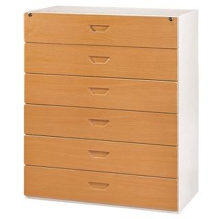 【時尚屋】六層抽屜式鋼木櫃兩色可選(木紋色Y107-11、胡桃色Y110-6)