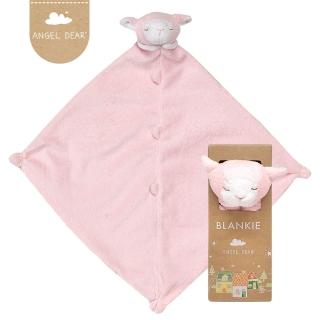 【美國 Angel Dear】動物嬰兒安撫巾(粉紅小羊)