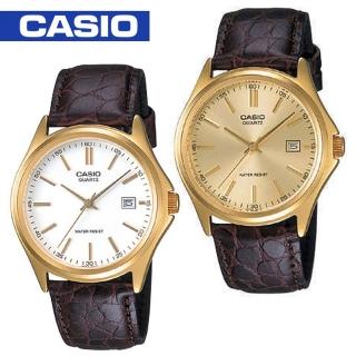 【CASIO 卡西歐】送禮首選-貴氣時尚皮革男錶(MTP-1183Q)