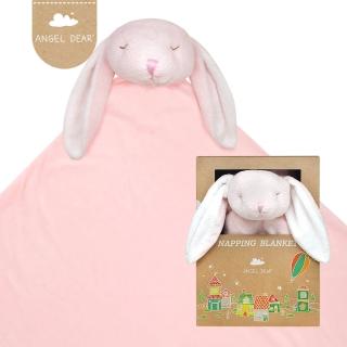 【美國 Angel Dear】大頭動物嬰兒毛毯(粉紅小兔)