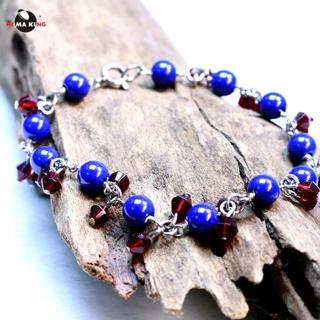 【HEMA KING】4x6mm 青金石紅水晶啟發手鍊
