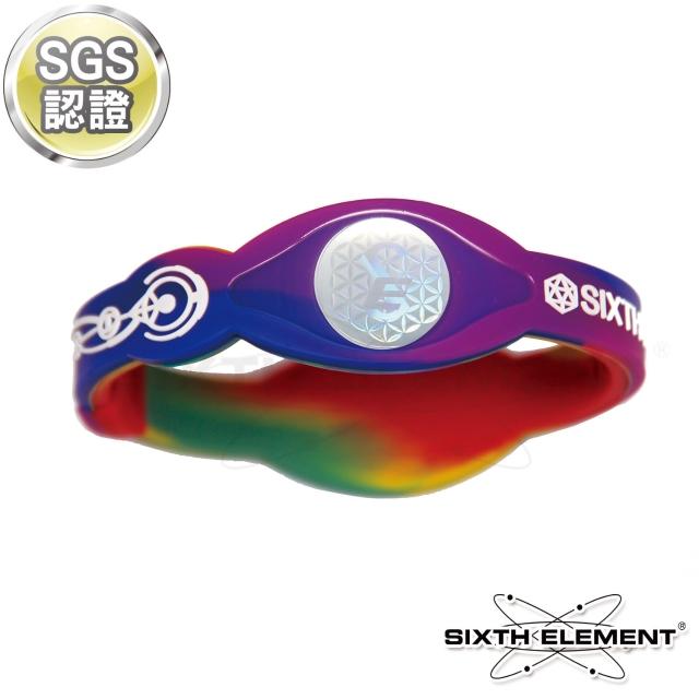 【第六元素】IEB負離子高能量手環(526 藍紫迷彩momoe購物)