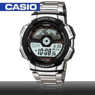 【CASIO 卡西歐】日系-飛機儀表板設計運動錶(AE-1100WD)