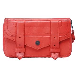 【Proenza Schouler】Large Zip山羊皮手拿包(罌粟紅-S00002-3027)
