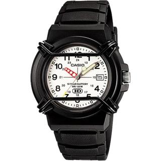 【CASIO 卡西歐】流行時尚指針休閒腕錶(白面-HDA-600B-7BVDF)