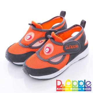 【Dr. Apple 機能童鞋】雙色拼接輕量透氣童鞋(灰)